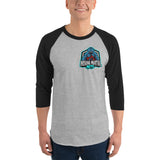 3/4 sleeve raglan shirt