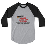 Adult 3/4 sleeve raglan shirt Original IMA Logo