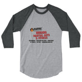 Adult 3/4 sleeve raglan shirt Original IMA Logo