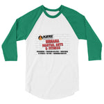 Adult 3/4 sleeve raglan shirt Original IMA Logo